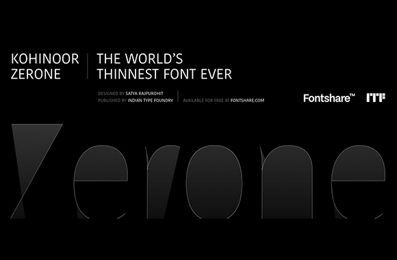 Kohinoor Zerone Zero Font preview